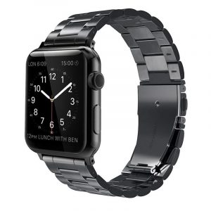 For iWatch Apple Watch Series 4 40mm/44mm Stainless Steel Band Strap Replacement Watch Band black_40mm