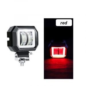 2 Pack3 Inch 20w Offroad Led Work Light Waterproof 12v 24v Suv Atv Truck Motor Headlights 4x4 Car Led Red circle