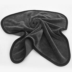 Microfiber Twist Car Wash Towel Professional Car Cleaning Drying Cloth Towels for Cars Washing Black_40 * 40CM