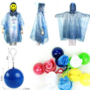 Adult Unisex Disposable Raincoat Ball Mini Portable Outdoor Activities Emergency Raincoat yellow