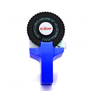 C101 Mini DIY Manual Typewriter Tape Capital Letter Disk Embossing Label Maker Navy blue