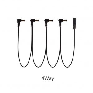9V DC 1 to 3/4/5/6/8 Way Bend Angle Plug Daisy Chain Adaptor Cable Power Cord for Electric Guitar Effects Pedals  4-way