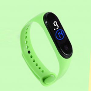 Waterproof M4 LED Muamaly Digital Watches Touch Control Sports Casual Stylish Boys Girls Watch green
