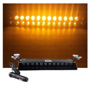 Car LED Emergency Strobe Flash Warning Light DC 12V 12 LED 12W Flashing Lights yellow