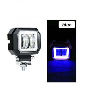 2 Pack3 Inch 20w Offroad Led Work Light Waterproof 12v 24v Suv Atv Truck Motor Headlights 4x4 Car Led Blue circle