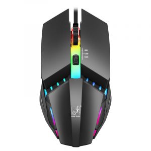 Professional Ergonomic Gamer Wired Mouse USB Colorful LED Light Computer Mouse 1600DPI Optical for Laptop PC Mouse black colorful glow