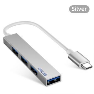Type-C to 4USB 2.0 HUB Splitter Converter OTG Adapter Cable for Macbook Pro iMac PC Laptop Notebook Accessories Silver