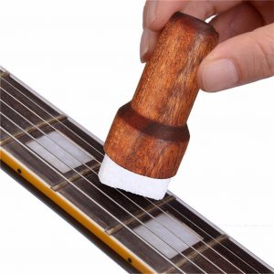 Wood Brown Guitar Bass String Cleaner Instrument Body Cleaning Tool Stringed Musical Instruments Parts  Wood color