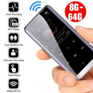 Wireless Bluetooth MP3 Player HIFI Sport Music Speakers Mini MP4 Media FM Radio Recorder  64GB with bluetooth