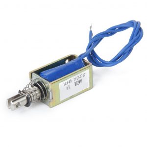 DC 24V Pull Type Open Frame Solenoid Valve  blue