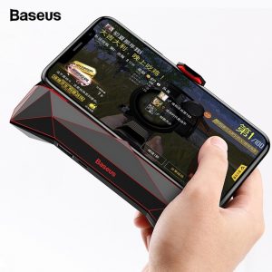Baseus Game Phone Holder Cooler Heat Sink Cooling Game Controller Handle Holder for iPhone XS MAX X Samsung S10 S9 Mobile Phone  black