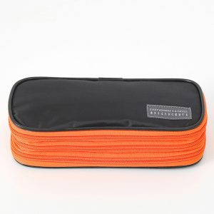 3-Layer Pencil Case Big Capacity Waterproof Zipper Pen Bag Pouch School Stationery Supply Carbon black