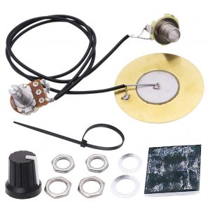 Disc Piezo Pickup Set 50mm Potentiometer Ceramic Sensor Guitar Patch Pickup Sound Effect Parts String Instrument Accessory black