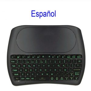 D8 Pro Wireless keyboard 2.4GHz Mini Keyboard Wireless Air Mouse Touchpad 7-color Backlit for Android TV BOX Spanish