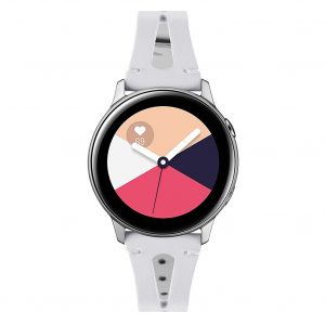 Smart Watch First Layer Cow Leather Leather Straps for Sumsung Galaxy Watch Active Watch white