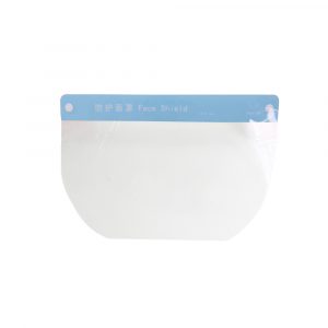 Grown-up Protective Mask Household Safety Transparent Face Mask PET Double-sided Anti-fog Anti-Oil Splatter Face Shield Mask blue_1 pc