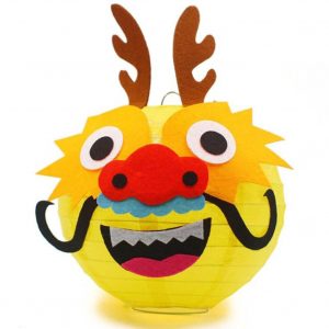 LED Cartoon Animals Paper Chinese Lantern DIY Handcrafts for Child Birthday Party Dragon