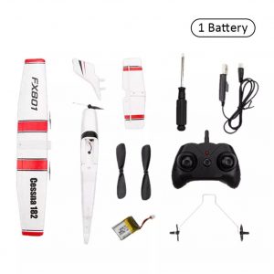 FX801 RC Plane EPP Foam Glider Airplane Gyro 2.4G 2CH RTF Remote Control Wingspan Aircraft Funny Boys Airplanes Interesting Toys white