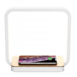 EZVALO Desk Table Lamp Smart Home Phone Wireless Charging Induction Square Night Light  Without charging interface