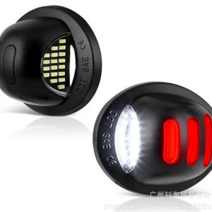 2PCS LED Car Rear License Plate Lights for Ford F150 Pickup License Lamps black