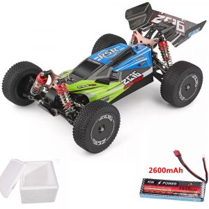 Wltoys 144001 1/14 2.4G 4WD High Speed Racing RC Car Vehicle Models 60km/h upgrade battery 7.4V 2600mAh green