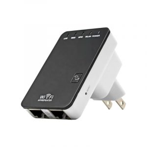 300M WIFI Signal Amplifier Wireless WIFI Range Extender/Repeater with Dual LAN Port - US Plug