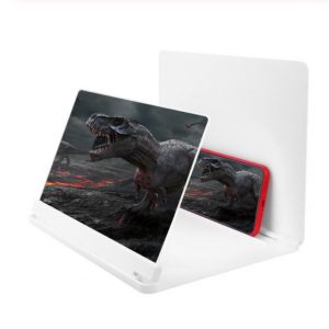10 12 inch Mobile Phone 3D Screen Video Magnifier Bracket Folding Enlarged Desktop Smartphone Movie HD Amplifying Projector Stand white_12 inches