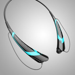 Wireless Bluetooth V4.2 + EDR Headphone Stereo Sports Headset Personality Portable Gift black+blue