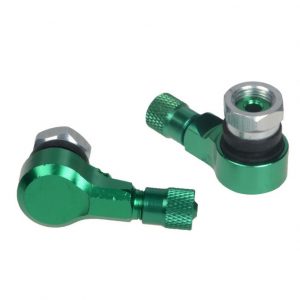 1Pair Motorcycle Wheel Tire Valve Stems Caps Universal Aluminum Alloy Tire Valves Motor Accessories green