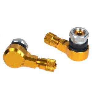1Pair Motorcycle Wheel Tire Valve Stems Caps Universal Aluminum Alloy Tire Valves Motor Accessories gold