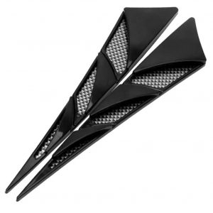 1 Pair Car Exterior Decoration Car Hood Stickers Black Universal Side Air Intake Flow Vent Cover Decorative Car-styling; black