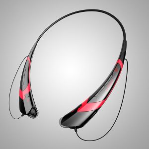 Wireless Bluetooth V4.2 + EDR Headphone Stereo Sports Headset Personality Portable Gift black+red