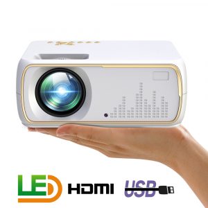 A20 Mini Projector HD 1080P TV Projector Home Cinema Projector  Basic white US plug