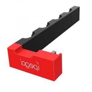 PG-9186 Game Controller Charger Charging Dock Stand Station Holder for Switch Game Console with Indicator Black red