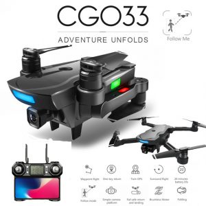 CG033 Brushless FPV Quadcopter with 4K HD Wifi Gimbal Camera RC Helicopter Foldable Drone GPS Drone Kids Gift vs SG906 F11 zen k1 2 battery
