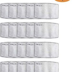 10/20/50/100pcs Universal PM2.5 6 Layer Activated Carbon Filter Mat for Mask 20PCS