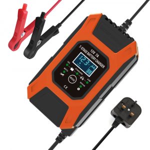 12v 24v Multifunctional Smart  Charger 7-stage Automatic Charging Battery Charger red_UK-British regulations
