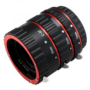 Lens Adapter Mount Auto Focus AF Macro Extension Tube Ring for Canon EF-S Lens T5i T4i T3i T2i 100D 60D 70D 550D 600D 6D 7D Lens Black red