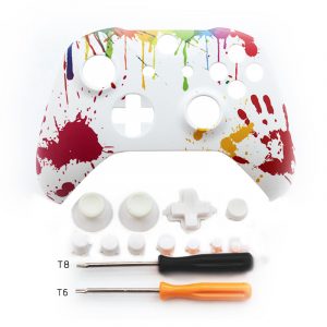Front Top Up Shell Case Housing Face Plate for Xbox One S Controller Game Cover  Colorful graffiti