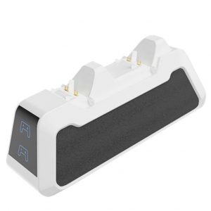 PS5 Dual USB Handle Fast 5V 720MAH Charging Dock Station Stand Charger for Play Station 5 PS5 Game Controller Joypad Joystick white