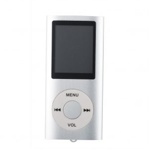 1.8 Inch Screen MP4 Video Radio Music Movie Player SD/TF Card MP4 Player  Silver_1.8 inches