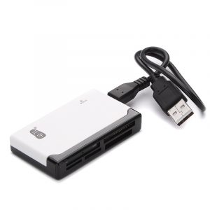 Kawau Microsd Card Reader 2.0 USB High Speed with TF SD CF MS M2 XD Card Slot C235 Support 512GB Memory Card black
