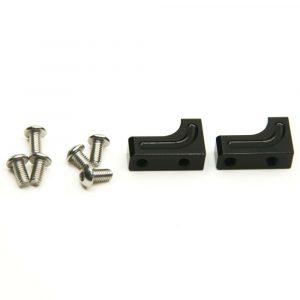2PCS Alloy Metal Servo Mount for Axial SCX10 CC01 D90 1/10 RC Crawler Car Black as shown
