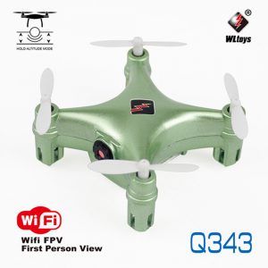 WLtoys Q343 Mini WIFI FPV With 0.3MP Camera Altitude Hold Mode 2.4G 4CH 6 Axis RC Drone Quadcopter green