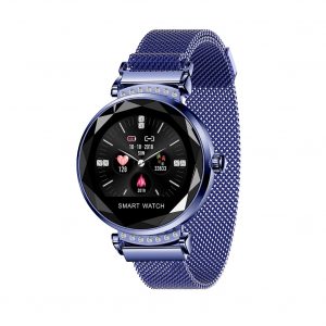 Smart Watch Bracelet Heart Rate Detection IP67 Waterproof Magnetic Strap Sports Bracelet Blue