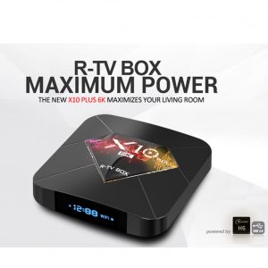 Lot LCD X10 PLUS Smart TV Box Android9.0 WiFi 6K Quad Core Player 4+32GB British standard