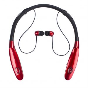 TWS Bluetooth Earphone Wireless Headphones Hanging Neck Type Sports Earbuds red