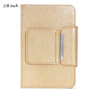 Wireless Bluetooth Keyboard For Tablet PU Leather Case Stand Cover +OTG+pen For Pad 7 8 Inch 9 10 Inch  Golden_7/8 inch