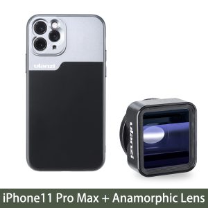 17mm Thread Phone Case for iPhone 11/11 Pro/11 Pro Max Anamorphic Lens Protect Smartphone Shakeproof Solid Cover For iPhone 11 Pro Max case+Anamorphic Lens