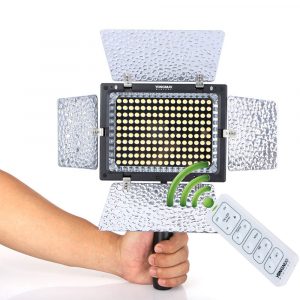 Yongnuo YN-160 II LED Video Light Lamp with Condenser MIC for Canon Nikon Pentax Camera DV Camcorder  black